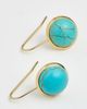 SHASHI SHASHI French Hook Turquoise Bezel Drop Gold/Turquoise One - 4