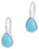 SHASHI SHASHI Gemstone Pear Drop Earrings Silver/Turquoise One - 1