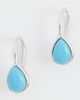 SHASHI SHASHI Gemstone Pear Drop Earrings Silver/Turquoise One - 2