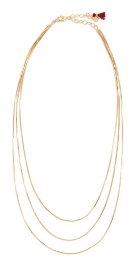 SHASHI SHASHI Golden Line Necklace Gold One