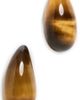 SHASHI SHASHI Hand Carved Gemstone Drop Earrings Tiger Eye One - 1