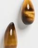 SHASHI SHASHI Hand Carved Gemstone Drop Earrings Tiger Eye One - 2
