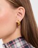 SHASHI SHASHI Hand Carved Gemstone Drop Earrings Tiger Eye One - 3