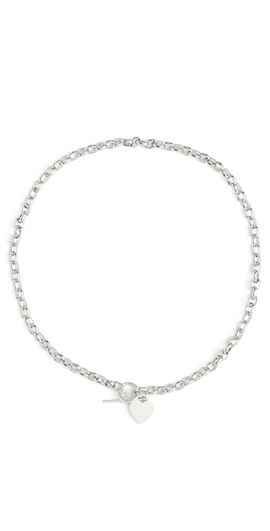 SHASHI SHASHI Heart Charm Necklace Silver One