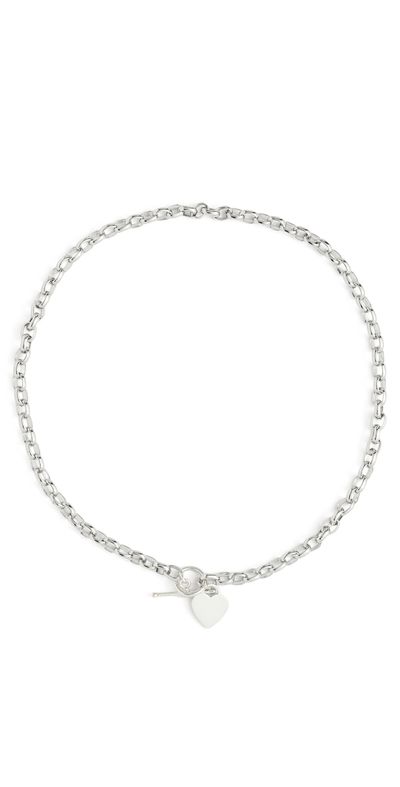 SHASHI SHASHI Heart Charm Necklace Silver One