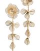 SHASHI SHASHI Latticed Featherlace Flower Earrings Gold One - 1
