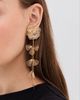 SHASHI SHASHI Latticed Featherlace Flower Earrings Gold One - 3