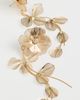SHASHI SHASHI Latticed Featherlace Flower Earrings Gold One - 4