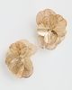 SHASHI SHASHI Latticed Featherlace Flower Studs Gold One - 2