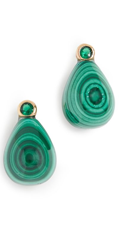 SHASHI SHASHI Malachite Drop Earrings Malachite One