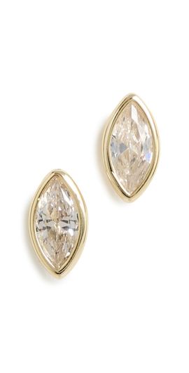 SHASHI SHASHI Marquise Bezel Studs Gold One