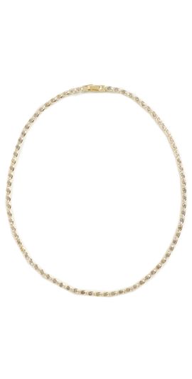 SHASHI SHASHI Marquise Bezel Tennis Necklace Gold One