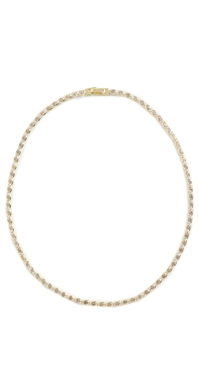 SHASHI SHASHI Marquise Bezel Tennis Necklace Gold One