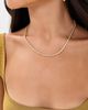SHASHI SHASHI Marquise Bezel Tennis Necklace Gold One - 3