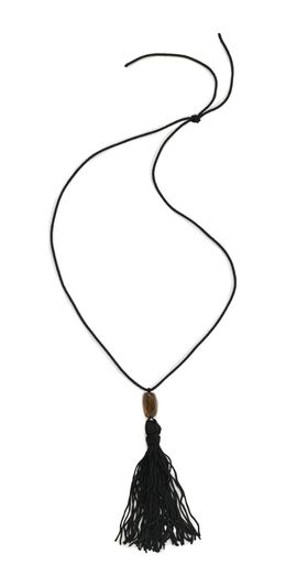 SHASHI SHASHI Maximes Tassel Necklace Noir One