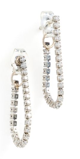 SHASHI SHASHI Micro Teeny Tiny Front to Back Earrings Silver One