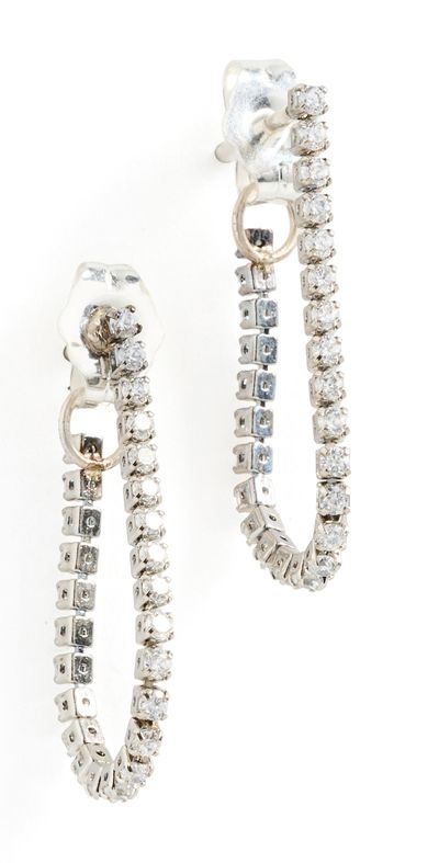 SHASHI SHASHI Micro Teeny Tiny Front to Back Earrings Silver One