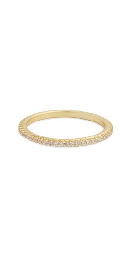 SHASHI SHASHI Micro Teeny Tiny Tennis Ring Gold