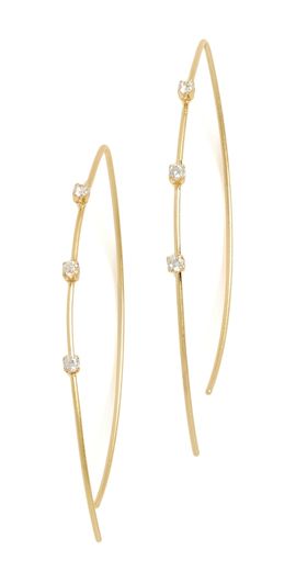 SHASHI SHASHI Oleander Hoop Earrings Gold One