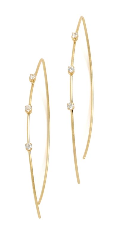 SHASHI SHASHI Oleander Hoop Earrings Gold One