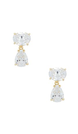 SHASHI SHASHI Oval Pear Drop Earring