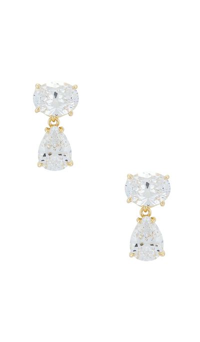 SHASHI SHASHI Oval Pear Drop Earring