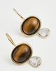 SHASHI SHASHI Oval Tiger Eye Gemstone Drop Earrings Gold/Tiger Eye One - 4