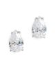 SHASHI SHASHI Pear Diamond Stud Earrings Silver One - 1
