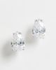 SHASHI SHASHI Pear Diamond Stud Earrings Silver One - 2