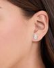 SHASHI SHASHI Pear Diamond Stud Earrings Silver One - 3