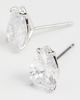 SHASHI SHASHI Pear Diamond Stud Earrings Silver One - 4