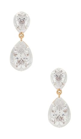 SHASHI SHASHI Pear Georgian Cut Earrings
