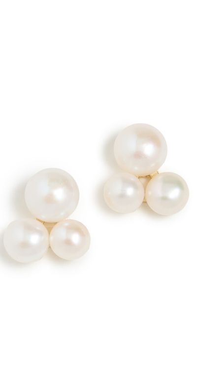 SHASHI SHASHI Pearl Bouquet Stud Pearl One