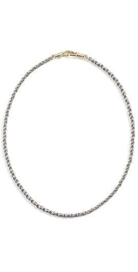 SHASHI SHASHI Sculpted Chain Necklace Gold One