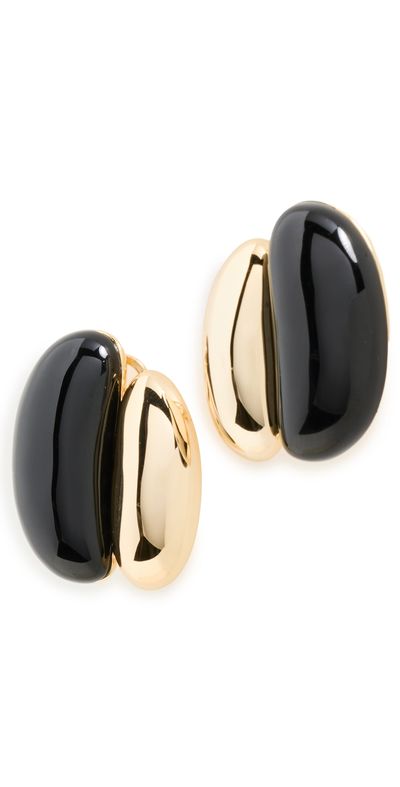 SHASHI SHASHI Una Earrings Noir/Gold One Size