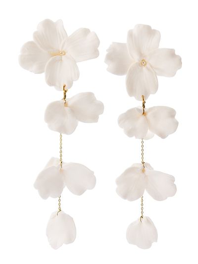 Shashi Women's 14K-Gold-Plated & Clay Gardenia Drop Earrings