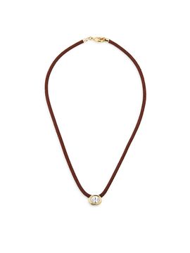 Shashi Women's Lasso 14K-Yellow-Gold Vermeil & Cubic Zirconia Pendant Necklace