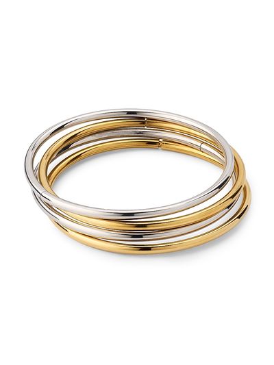 Shashi Women's Lasso 4-Piece 14K-Gold-Plated & Silver-Plated Bangle Set