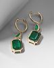 Shay Jewelry Shay Jewelry 18kt gold drop earrings with emeralds - 5