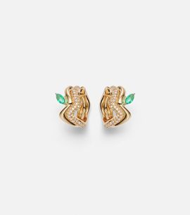 Shay Jewelry Shay Jewelry 18kt gold earrings with diamonds and emeralds