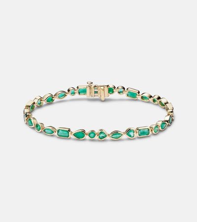 Shay Jewelry Shay Jewelry 18kt gold tennis bracelet with emeralds