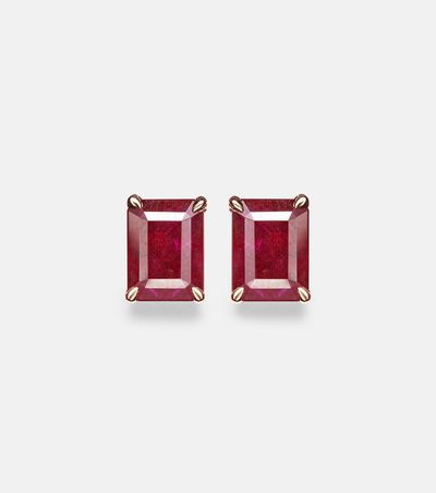 Shay Jewelry Shay Jewelry 18kt rose gold earrings with rubies