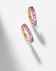 Shay Jewelry Shay Jewelry 18kt rose gold hoop earrings with sapphires and amethysts - 5