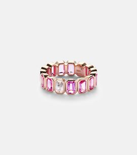 Shay Jewelry Shay Jewelry 18kt rose gold ring with pink sapphires and diamond