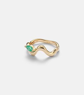 Shay Jewelry Shay Jewelry 18kt yellow gold ring with emeralds