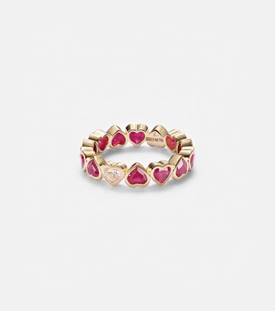 Shay Jewelry Shay Jewelry 18kt yellow gold ring with rubies and diamonds