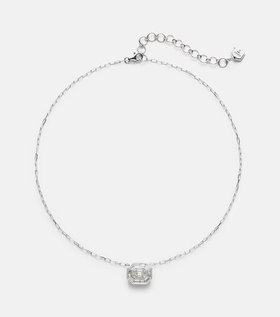 Shay Jewelry Shay Jewelry Bezel Illusion 18kt white gold pendant necklace with diamonds