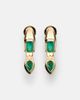 Shay Jewelry Shay Jewelry Bypass 18kt gold earrings with emeralds - 1