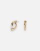 Shay Jewelry Shay Jewelry Bypass 18kt gold earrings with emeralds - 4