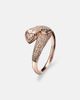 Shay Jewelry Shay Jewelry Bypass 18kt rose gold pinky ring with diamonds - 4